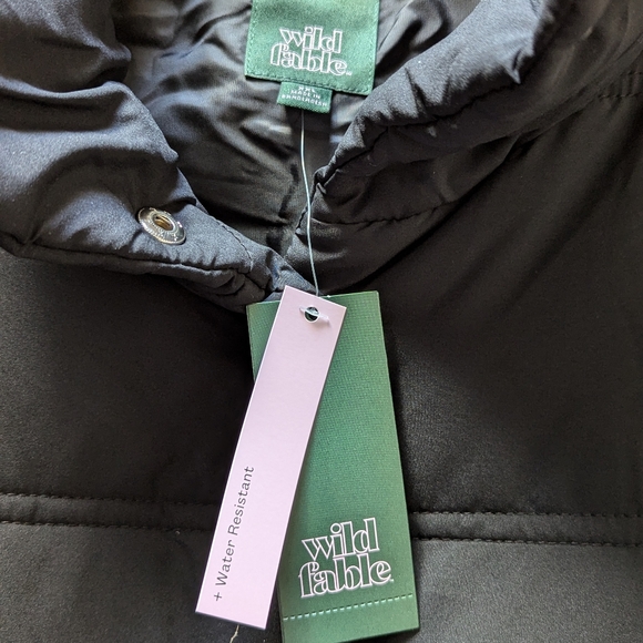 New Wild Fable Womens Sz XXL BLACK Puffer Jacket Black Poly Filled - Picture 6 of 9